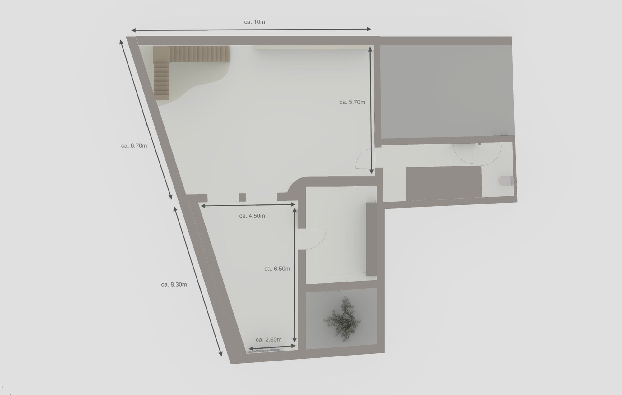 Grundriss Erdgeschoss Studio Five Oh Köln Tageslichtstudio Studiofläche